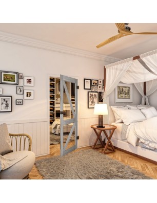 Ganzglastür - Country Graueiche Model 41 - modernes Zuhause