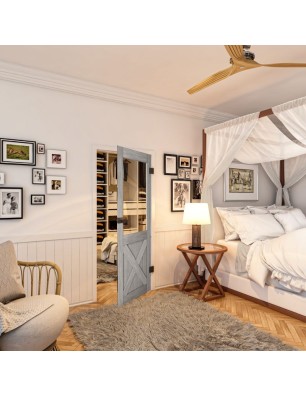 Ganzglastür - Country Graueiche Model 52 - modernes Zuhause