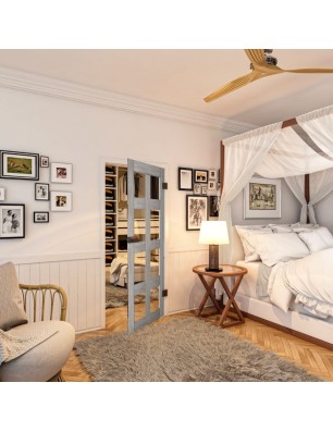 Ganzglastür - Country Graueiche Model 61 - modernes Zuhause