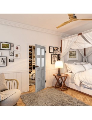 Ganzglastür - Country Graueiche Model 65 - modernes Zuhause