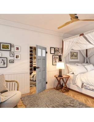 Ganzglastür - Country Graueiche Model 66 - modernes Zuhause