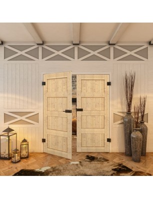 Ganzglastür - Country Astkiefer Model 30 - modernes Zuhause