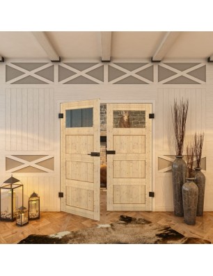 Ganzglastür - Country Astkiefer Model 34 - modernes Zuhause