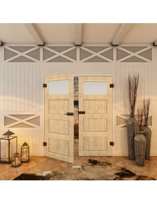 Ganzglastür - Country Astkiefer Model 38 - modernes Zuhause