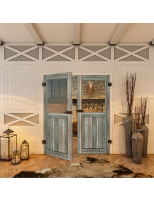 Ganzglastür - Country Bunt geplankt Model 22