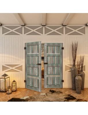 Ganzglastür - Country Bunt geplankt Model 30