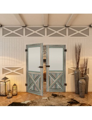 Ganzglastür - Country Bunt geplankt Model 54