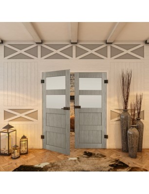 Ganzglastür - Country Graueiche Model 37 - modernes Zuhause