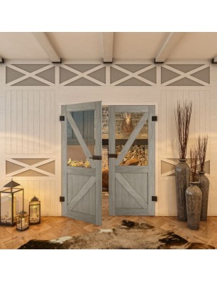 Ganzglastür - Country Graueiche Model 42 - modernes Zuhause