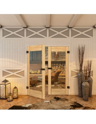 Ganzglastür - Country Sonoma Eiche Model 11-modernes Zuhause