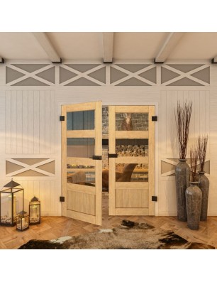 Ganzglastür - Country Sonoma Eiche Model 32-modernes Zuhause