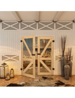 Ganzglastür - Country Sonoma Eiche Model 41-modernes Zuhause