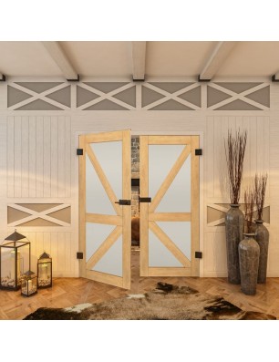 Ganzglastür - Country Sonoma Eiche Model 43-modernes Zuhause