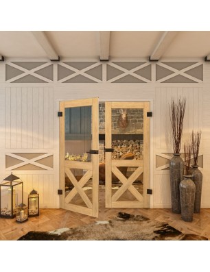 Ganzglastür - Country Sonoma Eiche Model 51-modernes Zuhause