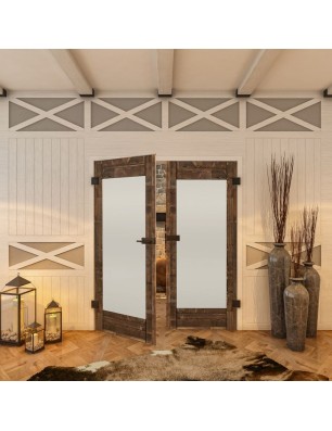 Ganzglastür - Country Altholz Astig Model 13