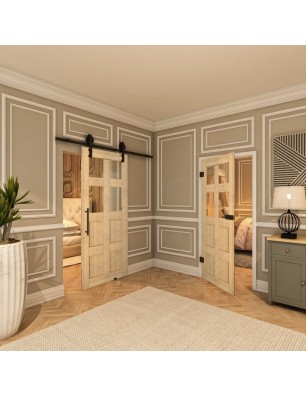 Ganzglastür - Country Astkiefer Model 62 - modernes Zuhause