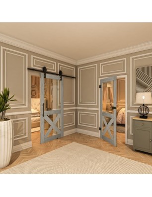 Ganzglastür - Country Graueiche Model 51 - modernes Zuhause