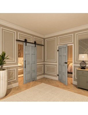 Ganzglastür - Country Graueiche Model 60 - modernes Zuhause