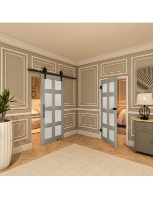 Ganzglastür - Country Graueiche Model 64 - modernes Zuhause