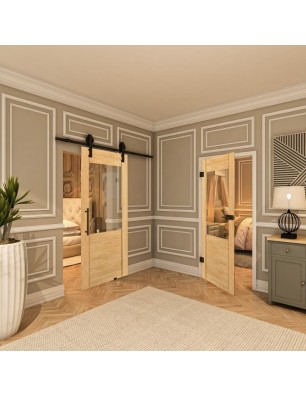 Ganzglastür - Country Sonoma Eiche Model 12-modernes Zuhause