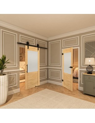 Ganzglastür - Country Sonoma Eiche Model 14-modernes Zuhause