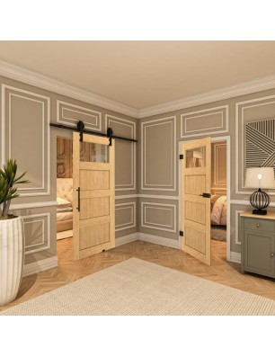 Ganzglastür - Country Sonoma Eiche Model 34-modernes Zuhause