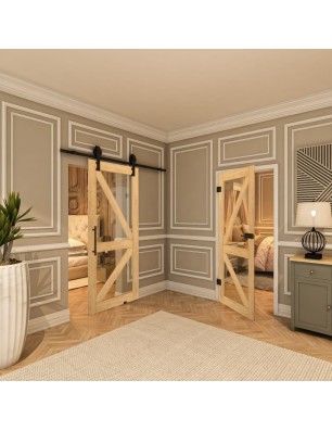 Ganzglastür - Country Sonoma Eiche Model 41-modernes Zuhause