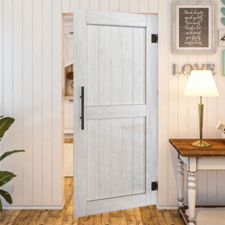 Pendeltür - Country Weiss Rustikal Model 20-modernes Zuhause