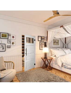 Pendeltür - Country Weiss Rustikal Model 34-modernes Zuhause