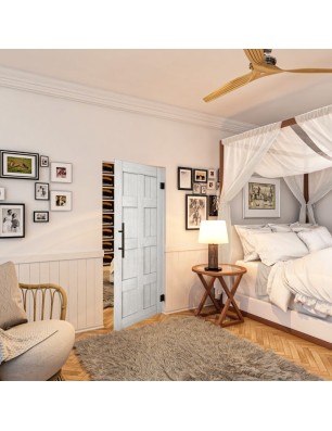 Pendeltür - Country Weiss Rustikal Model 60-modernes Zuhause