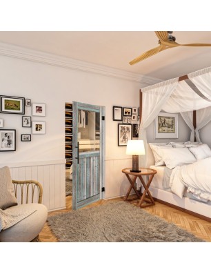 Pendeltür - Country Bunt geplankt Model 22-modernes Zuhause