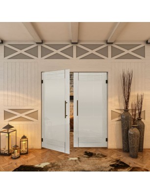 Pendeltür - Country Weiss Rustikal Model 14-modernes Zuhause