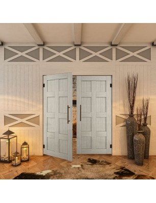 Pendeltür - Country Weiss Rustikal Model 60-modernes Zuhause