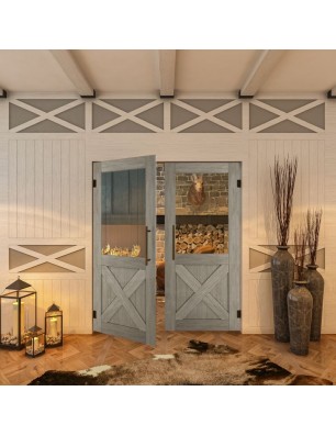Pendeltür - Country Graueiche Model 52 - modernes Zuhause