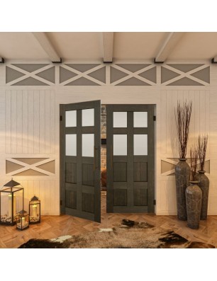 Pendeltür - Country Schwarz gebeizt Model 65