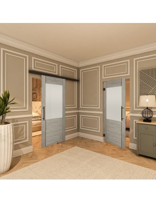 Pendeltür - Country Graueiche Model 14 - modernes Zuhause