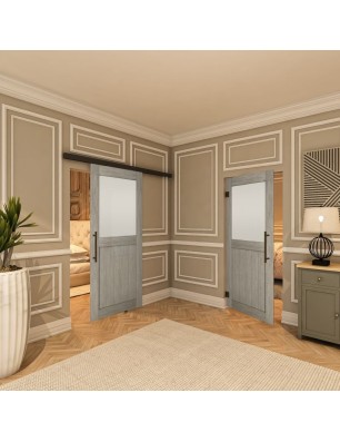 Pendeltür - Country Graueiche Model 24 - modernes Zuhause
