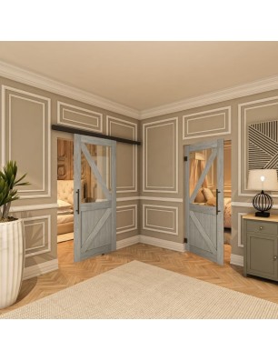 Pendeltür - Country Graueiche Model 42 - modernes Zuhause