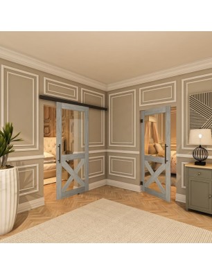 Pendeltür - Country Graueiche Model 51 - modernes Zuhause