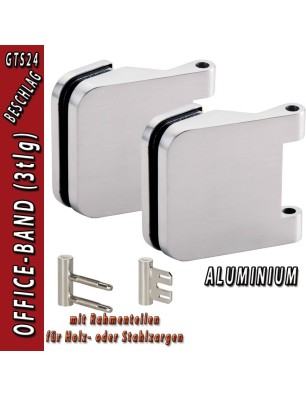 Glastürbeschlag OLIVER - Aluminium