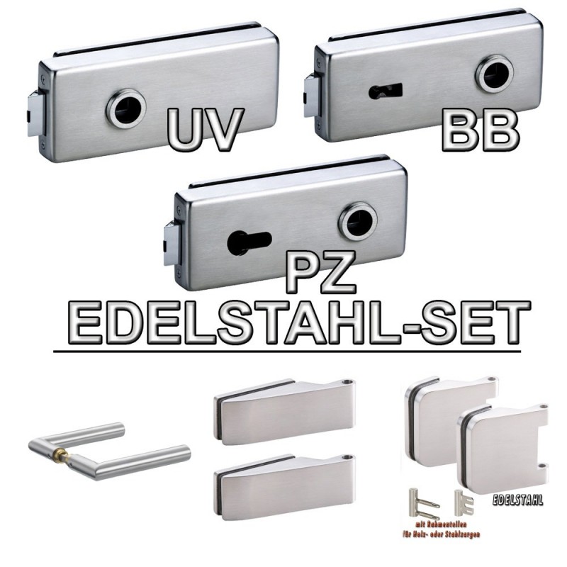 Glastürbeschlag DANIEL SET - Edelstahl Glastürbeschlag DANIEL SET - Edelstahl