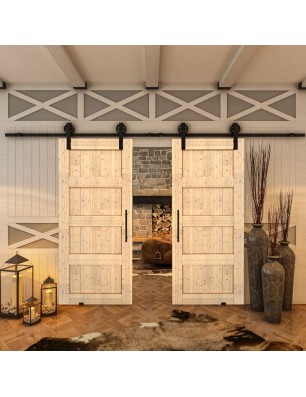 Glasschiebetür BARN-LINE - Country Astkiefer Model 30