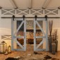 Glasschiebetür BARN-LINE - Country Graueiche Modell 41 Glasschiebetür BARN-LINE - Country Graueiche Modell 41
