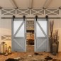 Glasschiebetür BARN-LINE - Country Graueiche Modell 44 Glasschiebetür BARN-LINE - Country Graueiche Modell 44
