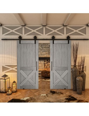 Glasschiebetür BARN-LINE - Country Graueiche Model 50