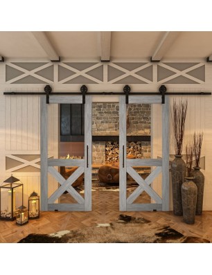 Glasschiebetür BARN-LINE - Country Graueiche Model 51