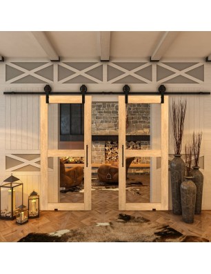 Glasschiebetür BARN-LINE - Country Sonoma Eiche Model 21
