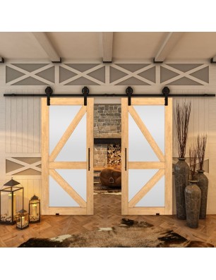 Glasschiebetür BARN-LINE - Country Sonoma Eiche Model 43