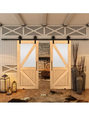 Glasschiebetür BARN-LINE - Country Sonoma Eiche Model 44