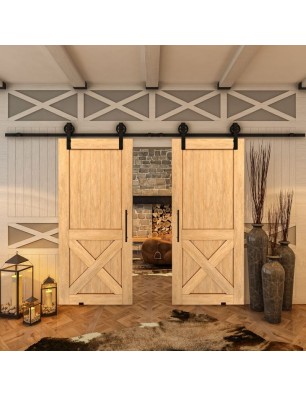 Glasschiebetür BARN-LINE - Country Sonoma Eiche Model 50